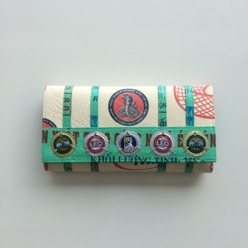 Alternative view of Soda Pop Recycled Clutch Serpent Design handmade in Cambodia