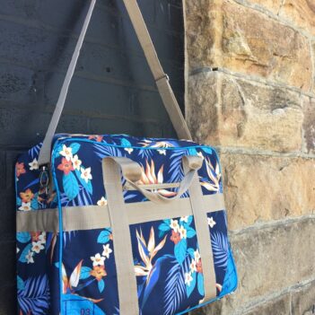 Hawaiian Fabric Travel Bags handmade in Cambodia Fair Trade