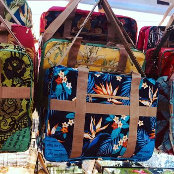 Hawaiian Fabric Travel Bags handmade in Cambodia Fair Trade - Image 7