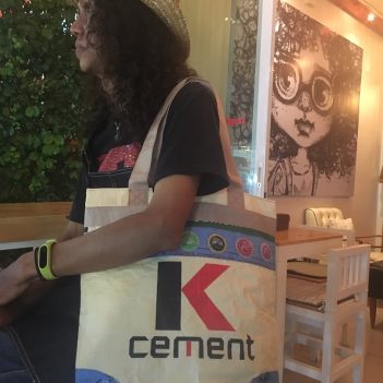 Soda Top and K Cement Tote Bag Fair Trade from Cambodia - Image 3