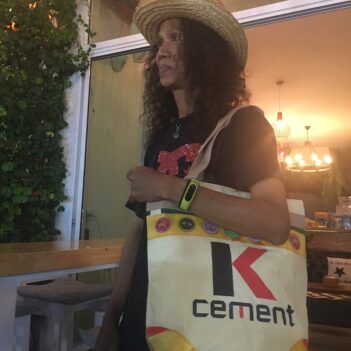 Soda Top and K Cement Tote Bag Fair Trade from Cambodia