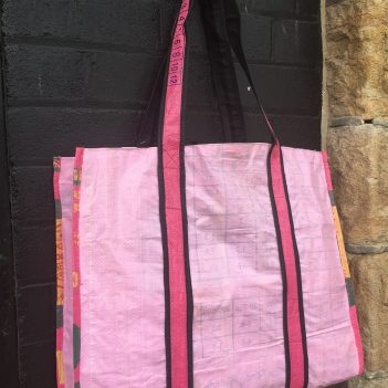 Alternative view of Deluxe Jumbo Tote Bag made from Fish Feed Bags Fair Trade Cambodia