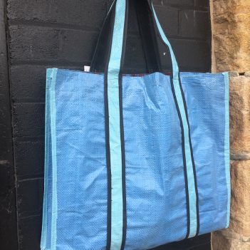 Deluxe Jumbo Tote Bag made from Fish Feed Bags Fair Trade Cambodia - Image 3