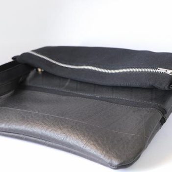 Recycled Tyre Deluxe Fold over Shoulder Bag - Image 3