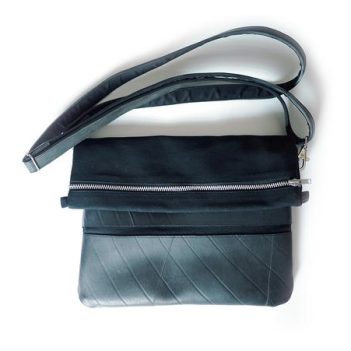 Recycled Tyre Deluxe Fold over Shoulder Bag