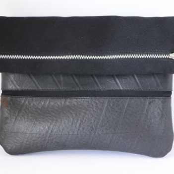Recycled Tyre Deluxe Fold over Shoulder Bag - Image 5