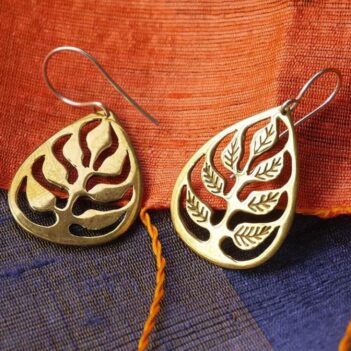 Tree Of Life Earings made from Brass Bombshells and Bullets