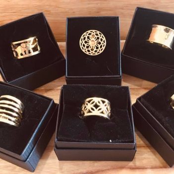Three Elephants Ring made from Brass Bombshells and Bullets - Image 7