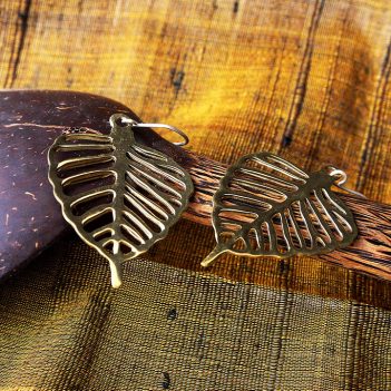 Bodhi Leaf Earings made from Brass Bombshells and Bullets - Image 7