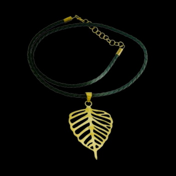Bodhi Leaf Pendant made from Brass Bombshells and Bullets
