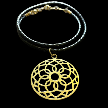 Lotus Flower Pendant made from Brass Bombshells and Bullets