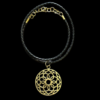 Lotus Flower Pendant made from Brass Bombshells and Bullets - Image 8