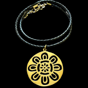 Sunflower Pendant made from Brass Bombshells and Bullets