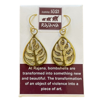 Tree Of Life Earings made from Brass Bombshells and Bullets - Image 6