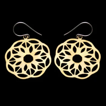Flower Earings made from Brass Bombshells and Bullets