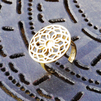 Flower Ring made from Brass Bombshells and Bullets