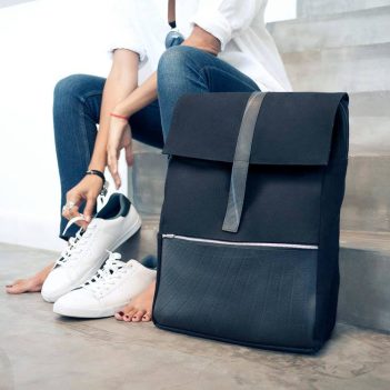 Rubber Tyre and Canvas Backpack
