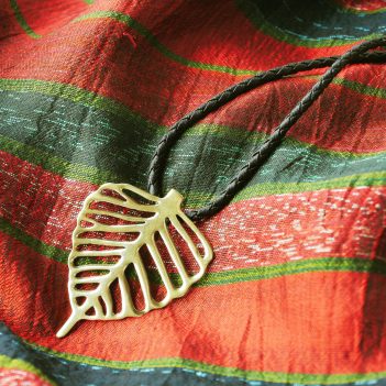 Bodhi Leaf Pendant made from Brass Bombshells and Bullets - Image 6