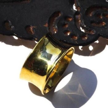Plain Brass Ring made from Bombshells and Bullets