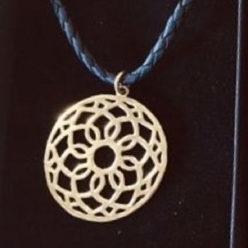 Lotus Flower Pendant made from Brass Bombshells and Bullets - Image 6
