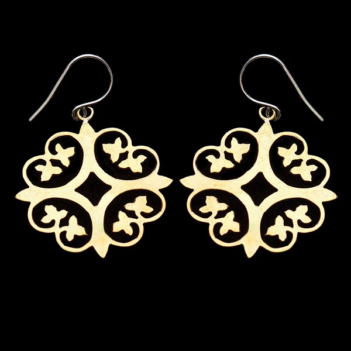 Butterfly Earings made from Brass Bombshells and Bullets