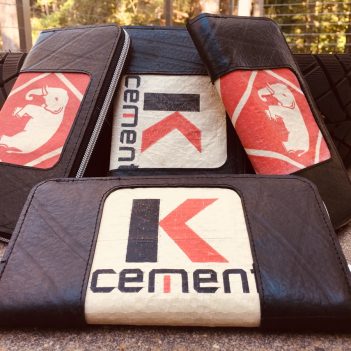 Recycled Tyre and Cement Zip Wallet