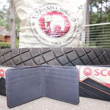 Alternative view of Recycled Tyre and Cement Flip Wallet