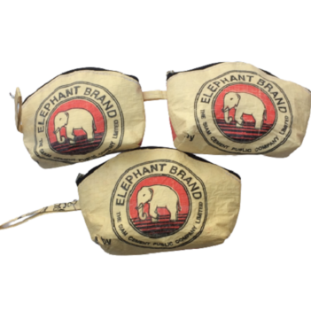 Elephant Brand Recycled 3 in 1 Zip Purse with Strap