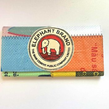 Recycled Elephant Patch Long Ladies Wallet