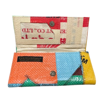 Alternative view of Recycled Elephant Patch Long Ladies Wallet