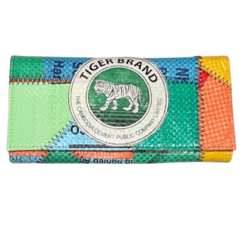 Recycled Tiger Patch Long Ladies Wallet