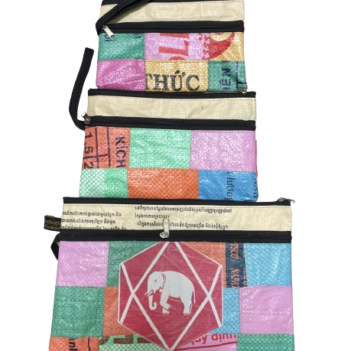 Alternative view of Patch Recycled 3 in 1 Zip Purse Set