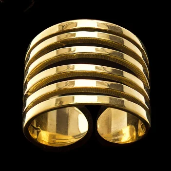 Fair Trade Cut Out Brass Ring handmade in Cambodia