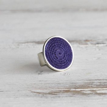 Fair Trade Sisal Large Silver Ring - Image 7