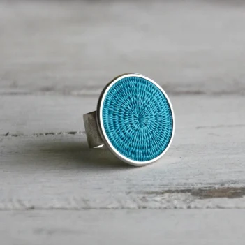 Fair Trade Sisal Large Silver Ring - Image 8