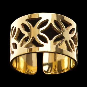 Fair Trade Lotus Brass Ring handmade in Cambodia