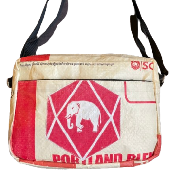 Recycled Cement Zip Shoulder Bag - Image 6