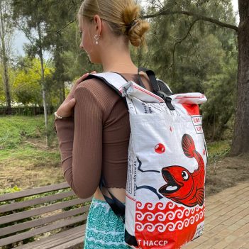 Fair Trade Fish Duffle Backpack - Image 8