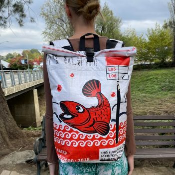 Fair Trade Fish Duffle Backpack - Image 7