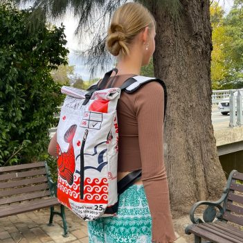 Fair Trade Fish Duffle Backpack - Image 6