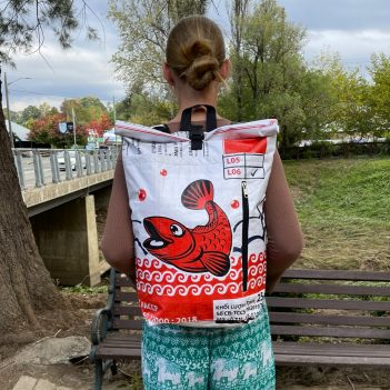 Fair Trade Fish Duffle Backpack - Image 5