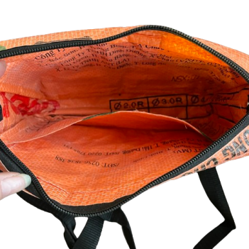 Recycled Fish Feed Zip Shoulder Bag - Image 13