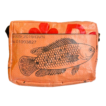 Recycled Fish Feed Zip Shoulder Bag - Image 7