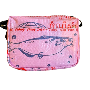 Recycled Fish Feed Zip Shoulder Bag - Image 10