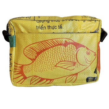 Recycled Fish Feed Zip Shoulder Bag - Image 12