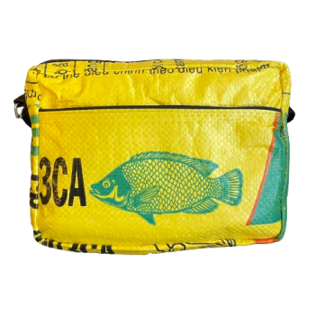 Recycled Fish Feed Zip Shoulder Bag - Image 14