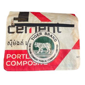 Recycled Tiger Brand Cement Messenger Bag