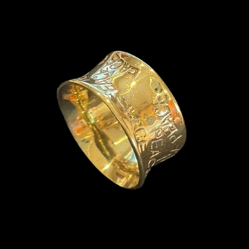 Fair Trade Peace Brass Ring handmade in Cambodia