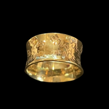 Alternative view of Fair Trade Peace Brass Ring handmade in Cambodia