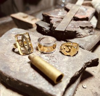 Alternative view of Fair Trade Rectangle Brass Ring handmade in Cambodia